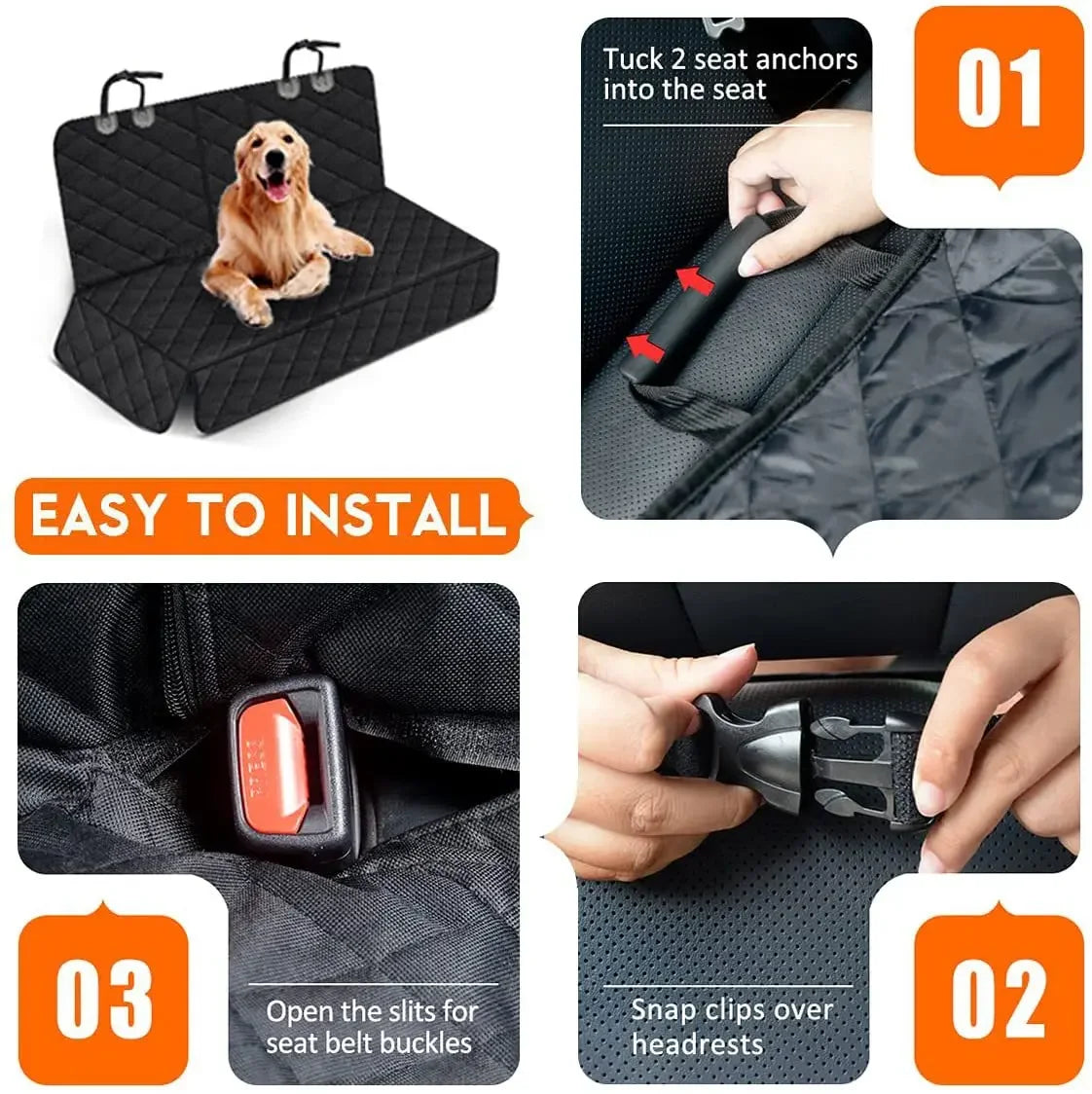Waterproof Dog Car Seat Cover Hammock