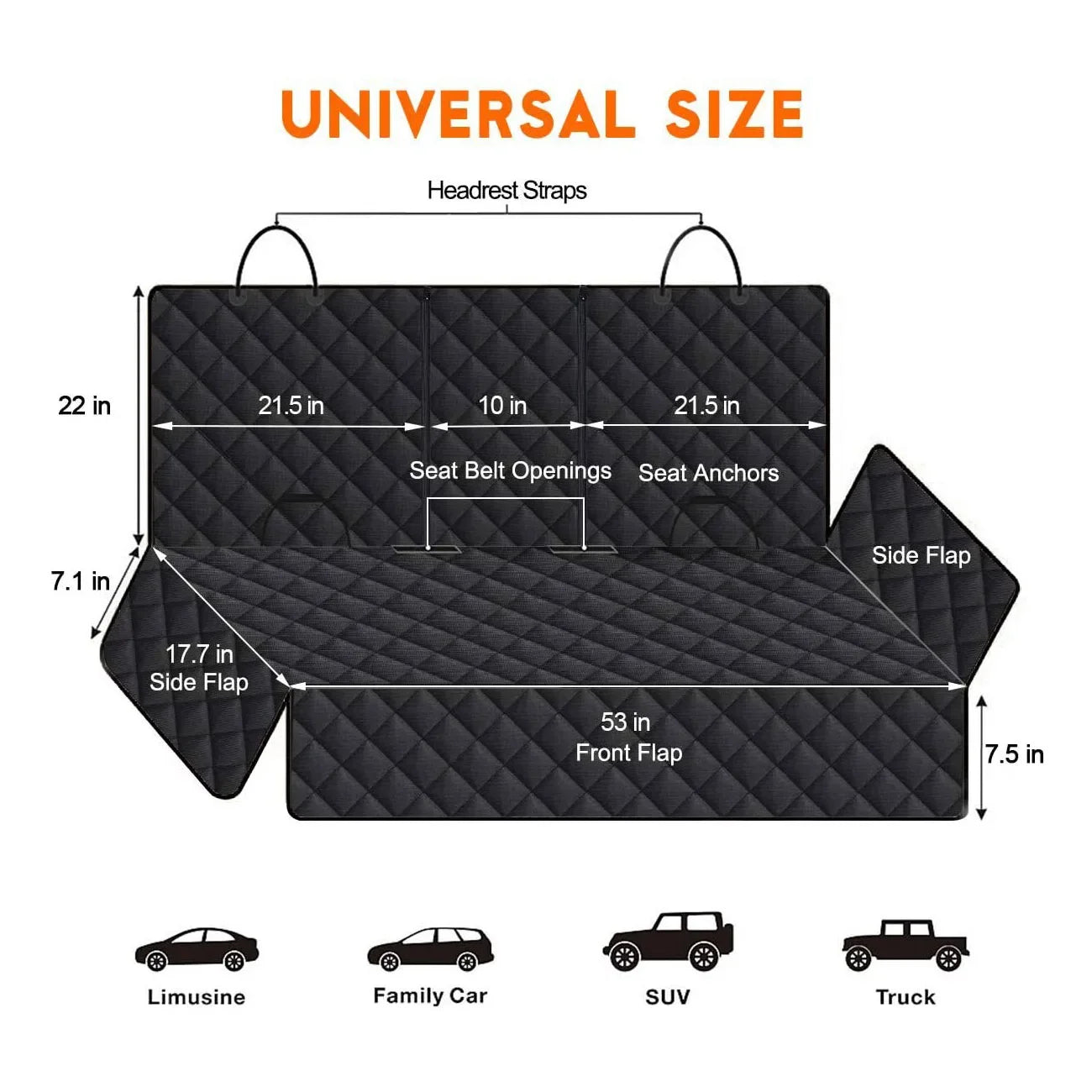 Waterproof Dog Car Seat Cover Hammock