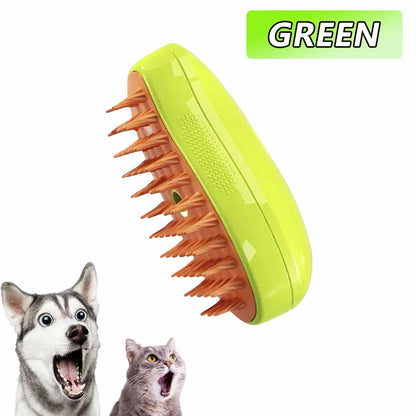 3-in-1 Electric Steam Pet Brush