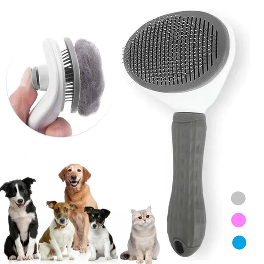 Self-Cleaning Pet Hair Removal Brush