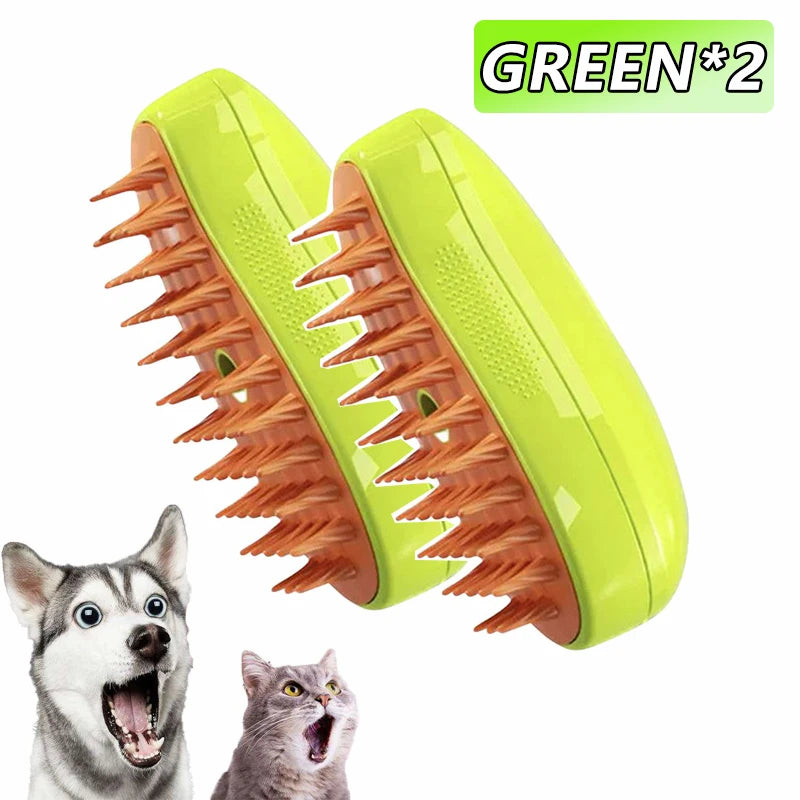 3-in-1 Electric Steam Pet Brush