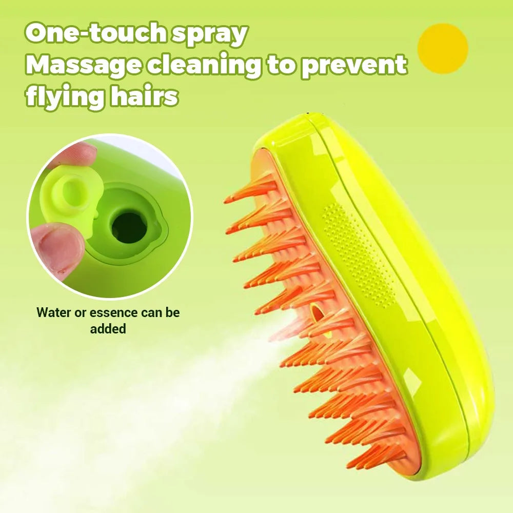 3-in-1 Electric Steam Pet Brush