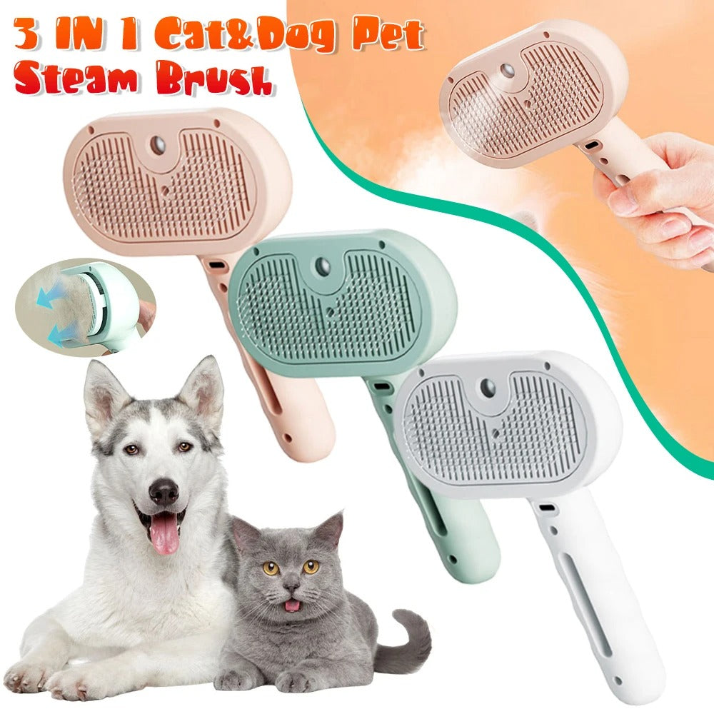 3-in-1 Pet Steam Brush